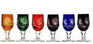 KRYSZTAŁOWE Kolorowe Kieliszki do Wódki NKB.30 ml Mł. Szlifowane Polskie
