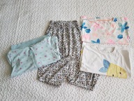 Cool Club bluza niebieska 2 bluzki i spodnie we wzorki roz 134