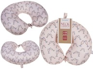 Poduszka podróżna na kark wzór w kieliszki z szampanem winem 28 x 28cm