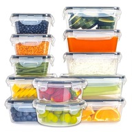 Zestaw pojemników do przechowywania żywności 12 sztuk lunchbox śniadaniówka