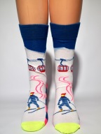 Skarpety skarpetki męskie kolorowe narciarz narty sport bawełna 100%