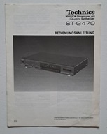 Technics TUNER ST-G470 - INSTRUKCJA OBSŁUGI - 1990