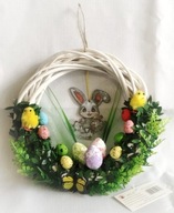 Wianek na drzwi Wielkanoc pisanki zajączek