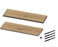 PÓŁKA ŚCIENNA WISZĄCA KOMPLET 2 SZT 50CM x 15CM DĄB HALIFAX H1180