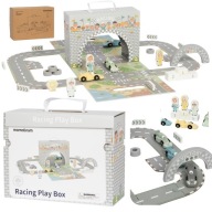 TOR WYŚCIGOWY DREWNIANY WALIZKA MAGNETYCZNA XXL ZABAWKA DLA DZIECI AUTA