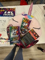 34 Finał WOŚP Pluszowa poduszka jednorożec XXL oraz gadżety