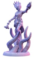 Blaspheous Mage Elder Gods Cthulhu Pinup A Fantasy RPG D&D Druk 3D NSFW