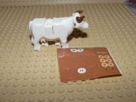 Zwierzęta farma NOWA figurka krowa biała w łaty kompatybilna z Lego Unikat