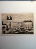 GŁUCHOŁAZY 1930-RYNEK- REKLAMA HOTELU- DROGERII-STARE SAMOCHODY