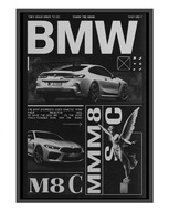 BMW M8 CS Plakat 40x50 w Ramce | Obraz Motoryzacyjny, Dekoracja