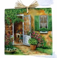 Robótkownia Kafelek obrazek 15x15 Ogród Taras lato