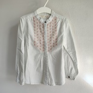 Jasnobłękitna koszula cienka bluzka hafty Z A R A 110 elegancka (556)