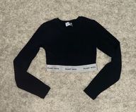 Czarny top z długim rękawem bawełniany bawełna planet nusa sportowy