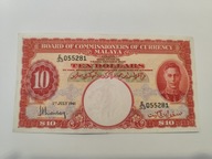Malaje - Malezja - 10 dolarów - 1941 - bardzo rzadki