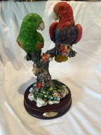 Figurka dekoracja ozdoba papużki papugi 26cm | vintage