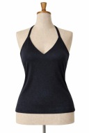 Dreamgirl – Czarny Błyszczący Top / Bluzka – Rozmiar 38 / M