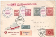 LINIE LOTNICZE -PARDUBICE -PRAGA -ozdobna koperta -obieg 1937 rok -erka
