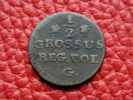 STANISŁAW AUGUST PONIATOWSKI - półgrosz 1768 G - duży mono - kropka po roku