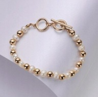 BRANSOLETKA Z PEREŁ I KORALIKÓW SHELLYS AVON