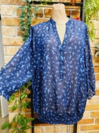 TCM Tchibo Classics meet Trends bluzka koszula w ptaki duży rozmiar 46