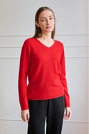 CARRY sweter wełniany 100% wełna regular fit czerwony L