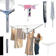 SUSZARKA NA PRANIE OGRODOWA TRZYRAMIENNA PROMIS SKŁADANA + POKROWIEC KOLEC