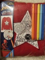 Bluzka polar do kolorowania Spider-man r.98-104 + markery do tkanin