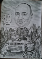 Karykatura A3 ze zdjęcia na prezent rocznice urodziny obraz portret 1 osoba