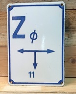 *** stara emaliowana tabliczka PRL *** nr 3 ***