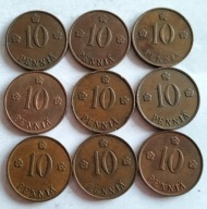 moneta Finlandia przedwojenna 10 pennia Cu 1919 -1940