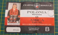 Stary bilet na mecz Polonia Warszawa Amica Wronki 2000