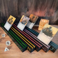 Zestaw 5 podstawek insertów na karty do gry. Rękodzieło