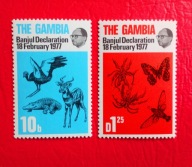 GAMBIA 1977 fauna ptaki i inne czyste**