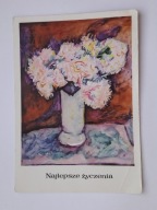 Najlepsze życzenia - BUKIET KWIATÓW - Jerzy Poleć - pocztówka z 1970