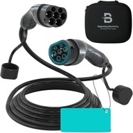 Kabel do ładowania samochodu EV prosty typ 2 32A 7,2kW 5m zestaw z torbą