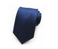 KRAWAT GRANATOWY, NATURALNY JEDWAB ŻAKARDOWY