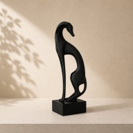 Minimalistyczna Figurka Chart Czarna do Salonu Loft Nowoczesna Dekoracja
