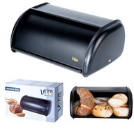 CHLEBAK CZARNY METALOWY NA CHLEB BUŁKI PIECZYWO JEDNOCZĘŚCIOWY KUCHENNY