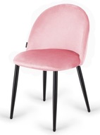 Krzesło Gloria Pink Velvet Lugano – różowe, nowoczesny design & komfort