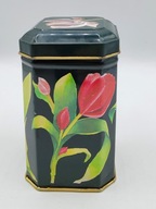 Starodawna puszka TULIPANY kwiaty angielska ANGLIA