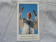 OBRAZEK JAN PAWEŁ II Z MODLITWĄ NA ODWROCIE