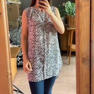 H&M bluzka koszula 34 XS czarny biały