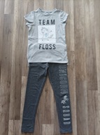 Komplet JEDNOROŻEC cekiny brokat PRIMARK 140/146