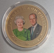 Wyspy Cooka 1 dolar, 2007r. Elżbieta II w zielonej sukience, BCM