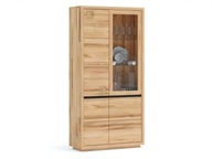 Witryna drewniana, kredens , regał, biblioteczka, jasne lite drewno.