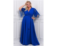 Suknia wieczorowa plus size Evita rozmiar 46 chabrowy