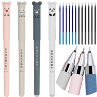 4 X DŁUGOPIS ZMAZYWALNY CIENKOPIS ŚCIERALNY WKŁADY ŚCIERALNE 24 SZTUKI