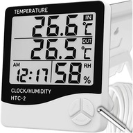 Termometr MEMFLOW TERMOMETR HIGROMETR BIAŁY DOKŁADNY CYFROWY biały