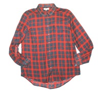 PAPAYA_Piękna BLUZKA_granatowa klasyczna kratka mgiełka delikatna lekka_42