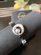 Bransoletka z hematytem i obsydianem